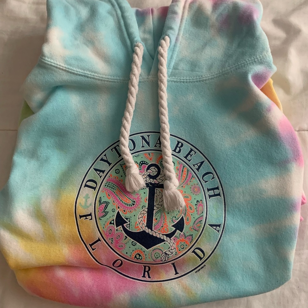 tie-dye daytona beach hoodie